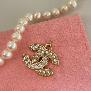 Chanel Rhinestone and Pearl Charm